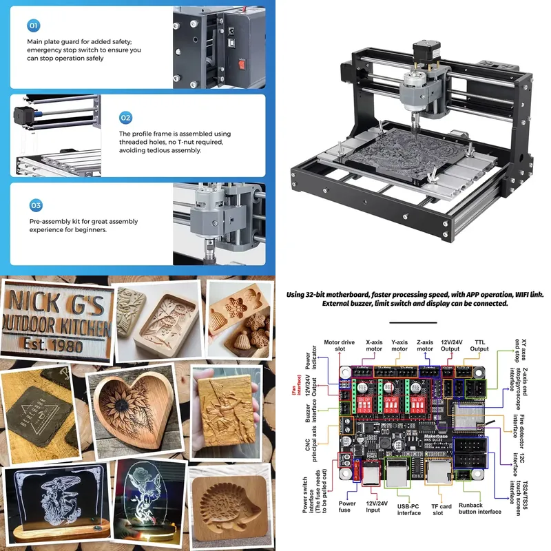 Mini Laser Engraver Cnc Router - Mini Router CNC 3018 para Perfiles