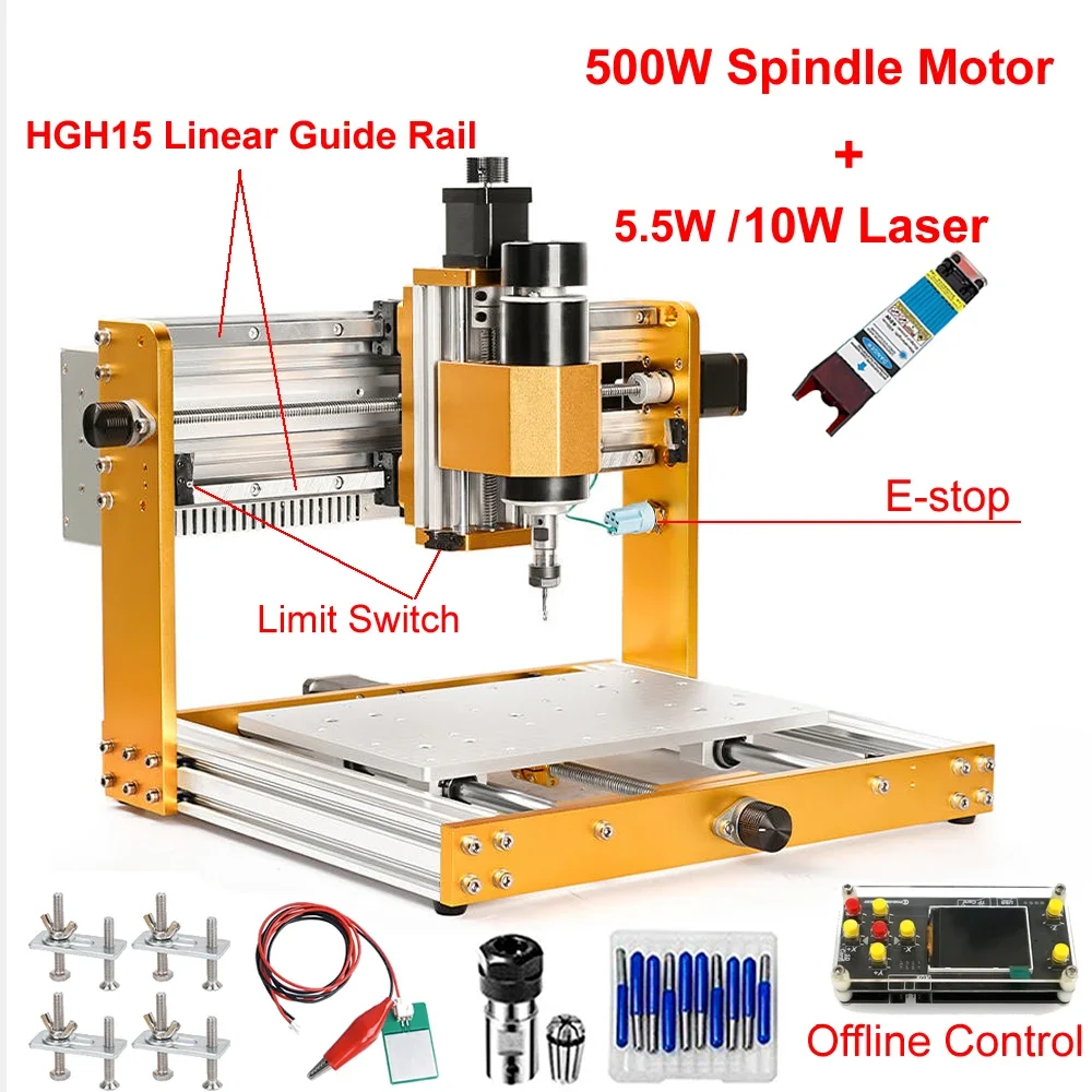 Mini Laser Engraver Cnc Router - Mini Router CNC de Aluminio con