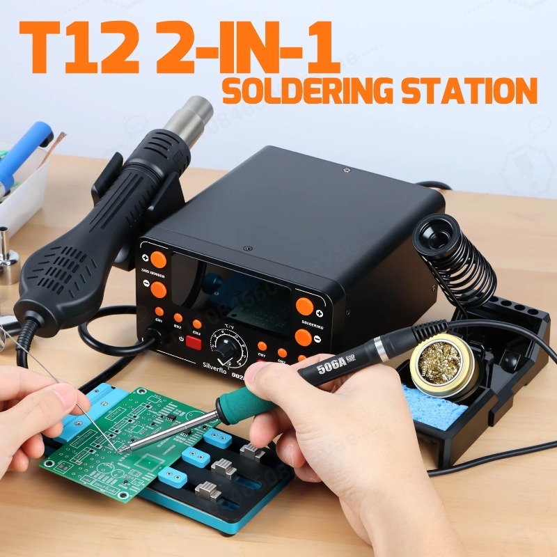 Estación de Soldadura 902D-IV  - Hot Air Rework Station T12 reseña y precio