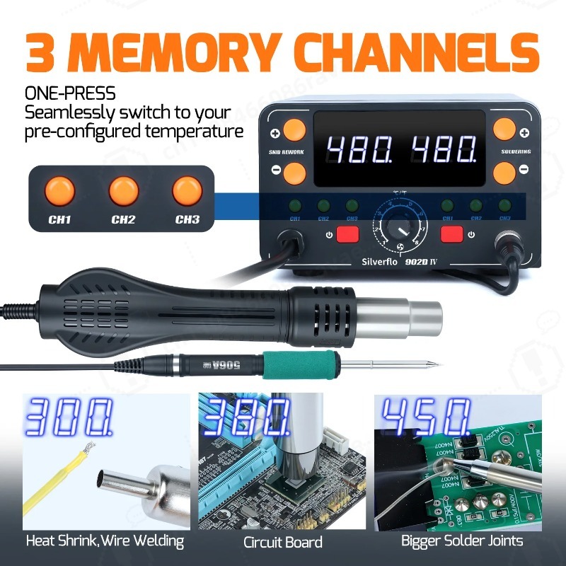 Estación de Soldadura 902D-IV  - Hot Air Rework Station T12 reseña y precio